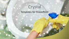  Presentation with housekeeping - Amazing presentation theme having people-housework-and-housekeeping-concept backdrop and a light gray colored foreground