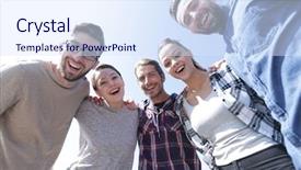  Presentation with view concept of creative logic - Amazing slide set having people idea achievement - bottom view successful creative business backdrop and a sky blue colored foreground