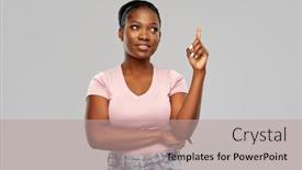  Presentation with attention - Beautiful slides featuring people-idea-and-attention-concept backdrop and a coral colored foreground