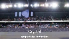  Presentation with basketball court - Presentation design having people in a basketball court background and a dark gray colored foreground