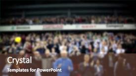  Presentation with basketball court - PPT layouts with people in a basketball background and a tawny brown colored foreground