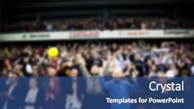  Presentation with basketball court - Cool new theme with people in a basketball backdrop and a ocean colored foreground