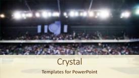  Presentation with basketball court - Amazing presentation having people in a basketball backdrop and a cream colored foreground