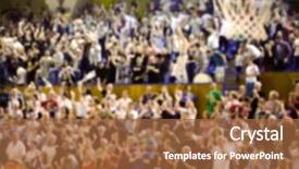  Presentation with basketball court - Presentation having people in a basketball background and a  colored foreground