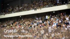  Presentation with basketball court - Cool new presentation theme with people in a basketball backdrop and a  colored foreground