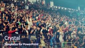  Presentation with basketball court - Slide deck consisting of people in a basketball background and a tawny brown colored foreground