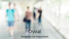  Presentation with people mall - Slide deck consisting of people in a mall pedestrian background and a light gray colored foreground