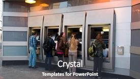  Presentation with atm - Cool new presentation theme with people in atm backdrop and a dark gray colored foreground