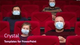  Presentation with twilight zone asmat people mask - Beautiful slides featuring people-in-cinema-with-protection backdrop and a wine colored foreground