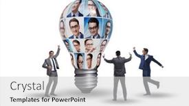  Presentation with diversity - Slides consisting of people-in-idea-and-diversity background and a light gray colored foreground