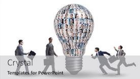  Presentation with diversity - Slide set with people-in-idea-and-diversity background and a light gray colored foreground