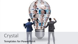  Presentation with diversity - Theme enhanced with people-in-idea-and-diversity background and a light gray colored foreground