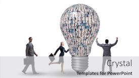  Presentation with diversity - Presentation theme with people-in-idea-and-diversity background and a light gray colored foreground