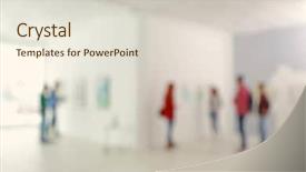  Presentation with art gallery - Theme enhanced with people in modern art background and a lemonade colored foreground