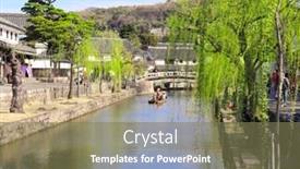  Presentation with old fashioned - Amazing presentation having people-in-old-fashioned-boat backdrop and a violet colored foreground