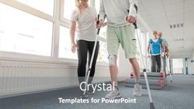  Presentation with rehabilitation - Amazing PPT layouts having people-in-rehabilitation-learning backdrop and a gray colored foreground