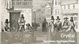  Presentation with welsh - Slide deck featuring people in traditional costumes old background and a gray colored foreground