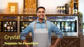  Presentation with job - Slides having people-job-and-profession-concept background and a tawny brown colored foreground