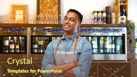  Presentation with job - Slide deck consisting of people-job-and-profession-concept background and a tawny brown colored foreground