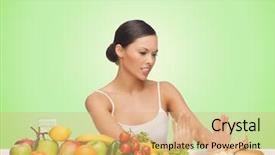  Presentation with healthy eating food photography - Amazing slide deck having people junk food healthy eating backdrop and a coral colored foreground