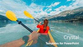  Presentation with british columbia - PPT layouts having people-kayaking-paddling-in-kayak background and a seafoam green colored foreground
