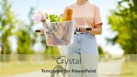  Presentation with food city - Presentation theme with people-leisure-and-lifestyle-close background and a yellow colored foreground