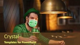  Presentation with virus disease - PPT layouts having people-leisure-and-st-patrick background and a tawny brown colored foreground