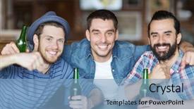  Presentation with bachelor - Cool new presentation theme with people leisure friendship and bachelor backdrop and a teal colored foreground