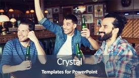  Presentation with bachelor - Audience pleasing PPT layouts consisting of people leisure friendship and bachelor party concept - happy male friends drinking bottled beer and raised hands rooting for football match at bar or pub backdrop and a ocean colored foreground
