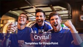  Presentation with victory sport - Cool new theme with people leisure friendship and entertainment backdrop and a navy blue colored foreground