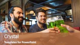  Presentation with pub - Presentation design enhanced with st patrick's day background and a red colored foreground