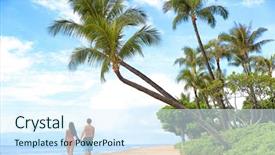  Presentation with maui - Amazing slide deck having people lifestyle kaanapali beach maui backdrop and a sky blue colored foreground