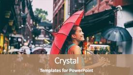  Presentation with under umbrella - Beautiful theme featuring people lifestyle umbrella travel asian backdrop and a coral colored foreground