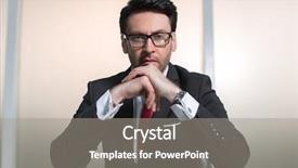  Presentation with desk - Beautiful PPT layouts featuring people look success - close up serious businessman sitting backdrop and a gray colored foreground