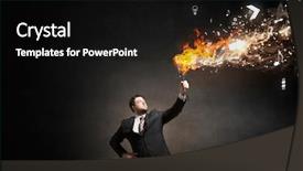  Presentation with solution - PPT theme featuring people lost money - he is searching for solution background and a black colored foreground