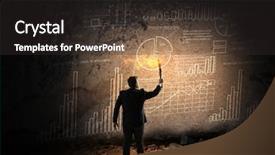  Presentation with lost people - Presentation theme with people lost money - he is searching for solution background and a dark gray colored foreground