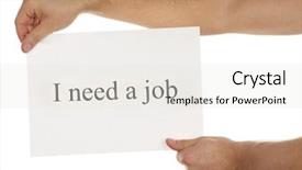  Presentation with lost people - Colorful PPT theme enhanced with people lost money - sheet of paper with inscription backdrop and a sky blue colored foreground