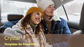  Presentation with car seat - Slide set enhanced with people-love-and-leisure-concept background and a coral colored foreground