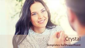  Presentation with love romance - Beautiful slide deck featuring people love romance and dating backdrop and a lemonade colored foreground