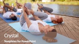  Presentation with ankle - PPT theme enhanced with half ankle to knee supine background and a coral colored foreground