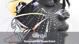  Presentation with artwork - PPT theme with people matter - portrait photography blends background and a dark gray colored foreground