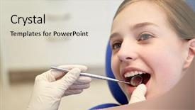  Presentation with health care - Audience pleasing presentation theme consisting of people medicine stomatology and health backdrop and a lemonade colored foreground