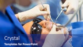  Presentation with dental assistant - Theme having people medicine stomatology and health care concept - close up of dentist and assistant hands with dental instrumnes treating male patient teeth at dental clinic office background and a navy blue colored foreground