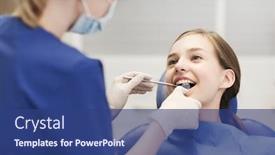  Presentation with patient care - Audience pleasing presentation theme consisting of people-medicine-stomatology-and-health backdrop and a ocean colored foreground