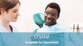  Presentation with technology health - PPT theme with people-medicine-stomatology-technology background and a teal colored foreground