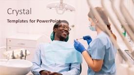  Presentation with health technology - Presentation with people-medicine-stomatology-technology background and a lemonade colored foreground