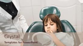  Presentation with technology health - Presentation theme consisting of people-medicine-stomatology-technology background and a coral colored foreground