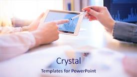  Presentation with finance education - PPT theme consisting of people meeting planning analysis statistics background and a sky blue colored foreground