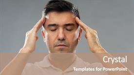  Presentation with head ache - Beautiful PPT layouts featuring people mind conscious and pain backdrop and a coral colored foreground