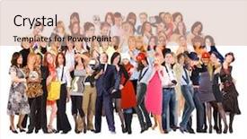  Presentation with packed restaurant food - Slide deck enhanced with people motvation - mob packed isolated background and a  colored foreground